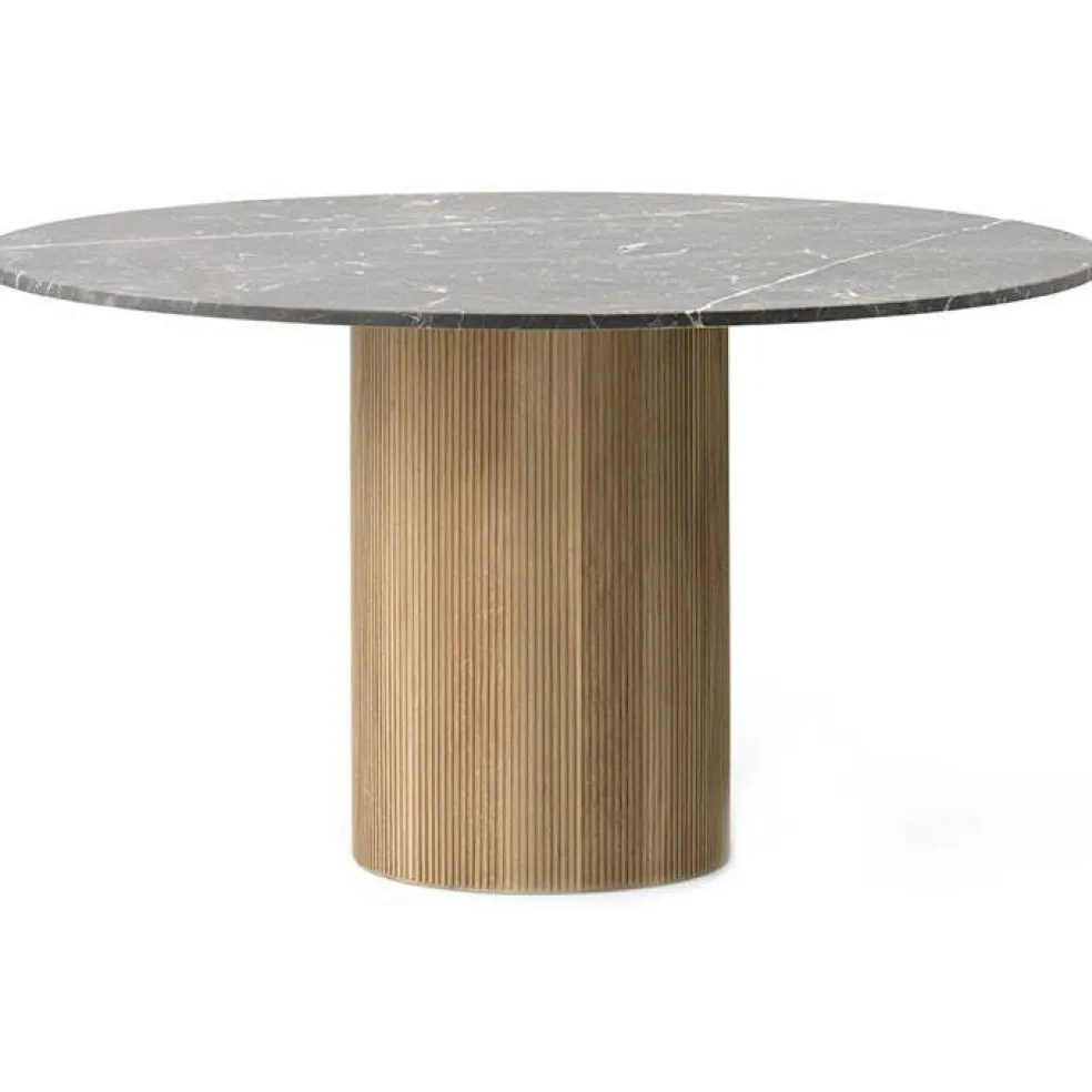 495 Bord Rund Ø150 cm, Grå Marmor / Ljus Ek