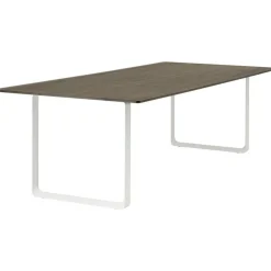 70/70 Bord 255x108 cm, Massiv Rökt Ek / Vit