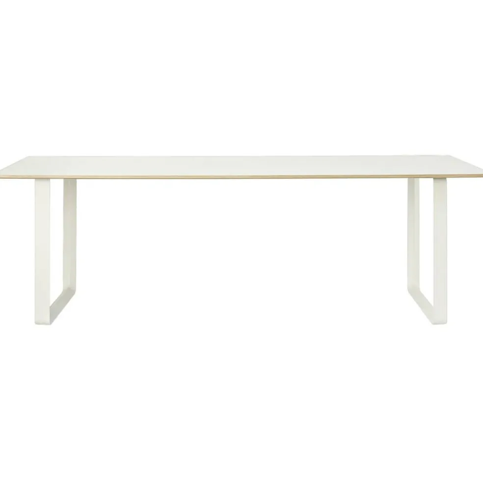 70/70 Bord 108x295 cm, Massiv Rökt Ek / Vit