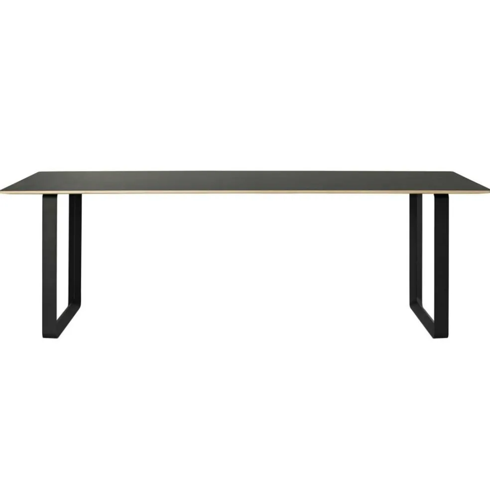 70/70 Bord 90x225 cm, Massiv Rökt Ek / Svart