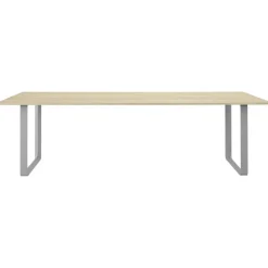 70/70 Bord 108x255 cm, Solid Ek / Grå