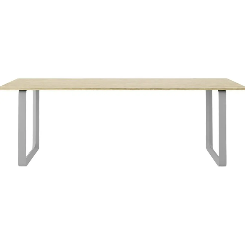 70/70 Bord 90x225 cm, Solid Ek / Grå