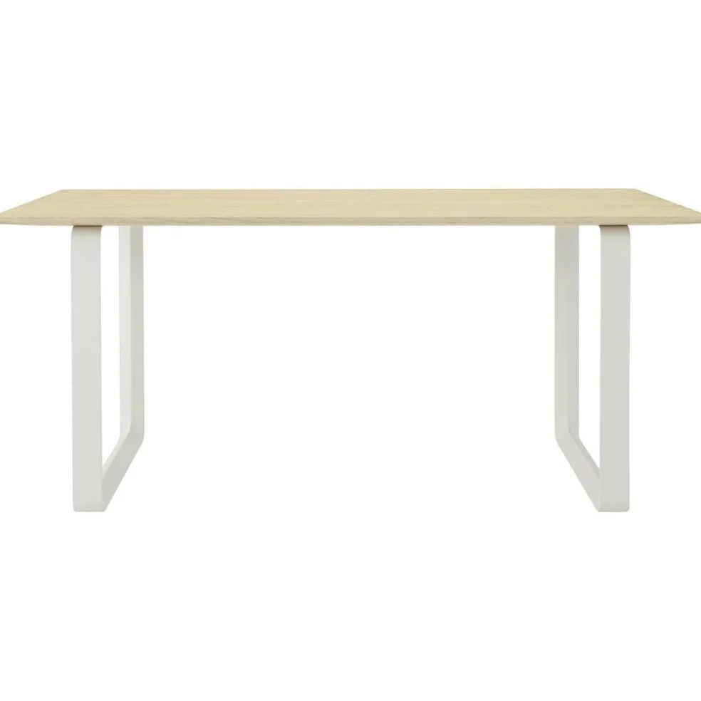 70/70 Bord 85x170 cm, Solid Ek / Vit