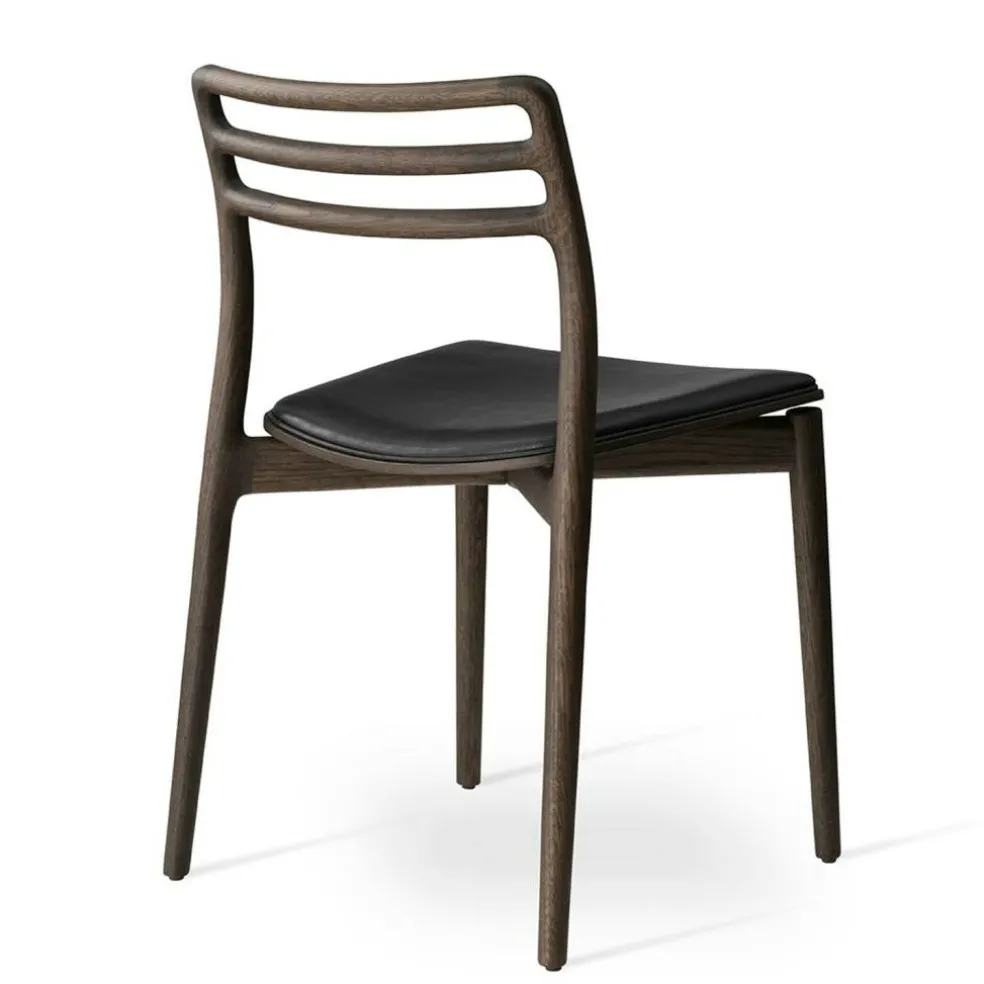 481 Cabin Stol Läder, Mörk Ek / Svart