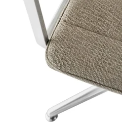 452 Snurrstol Med Fötter, Mörk Sand / Polerad Aluminium