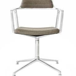 452 Snurrstol Med Fötter, Mörk Sand / Polerad Aluminium