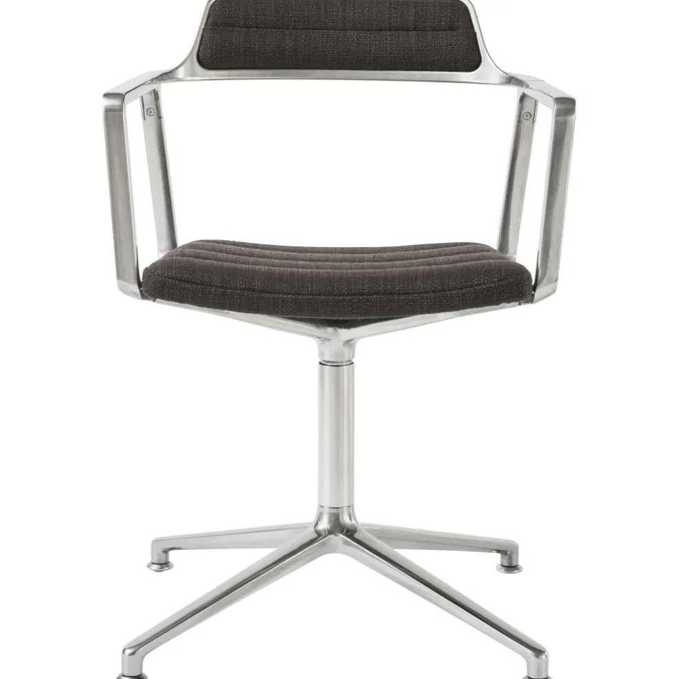 452 Snurrstol Med Fötter, Polerat Aluminium / Tide