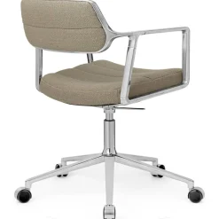 453+ Snurrstol Med Hjul, Polerad Aluminium / Dark Sand