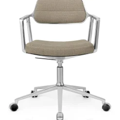 453+ Snurrstol Med Hjul, Polerad Aluminium / Dark Sand