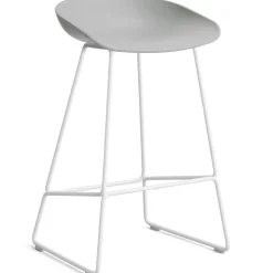 AAS 38 2.0 Barstol 65 cm, Rostfritt Stål Vit / Concrete Grey