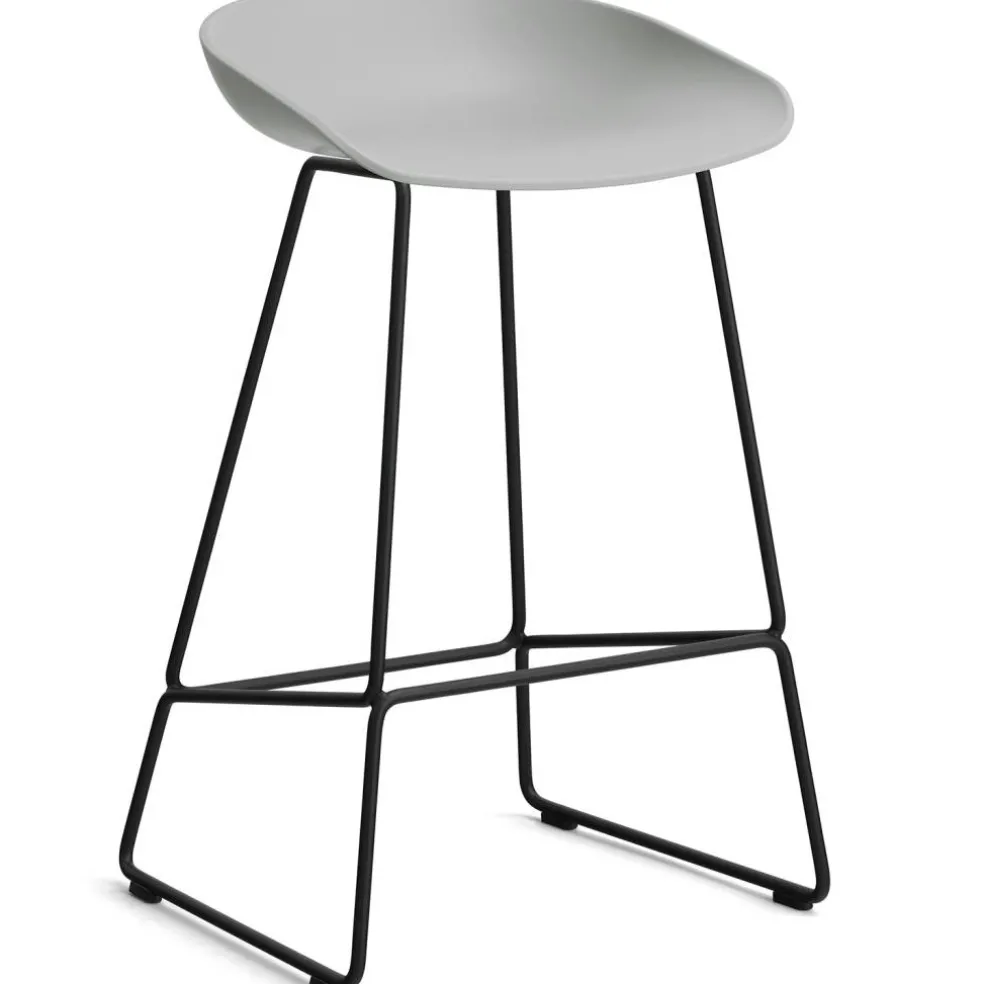 AAS 38 2.0 Barstol 65 cm, Rostfritt Stål Svart / Concrete Grey