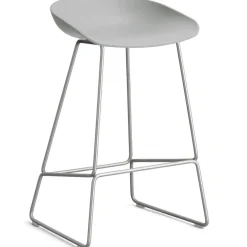 AAS 38 2.0 Barstol 75 cm, Rostfritt Stål / Concrete Grey
