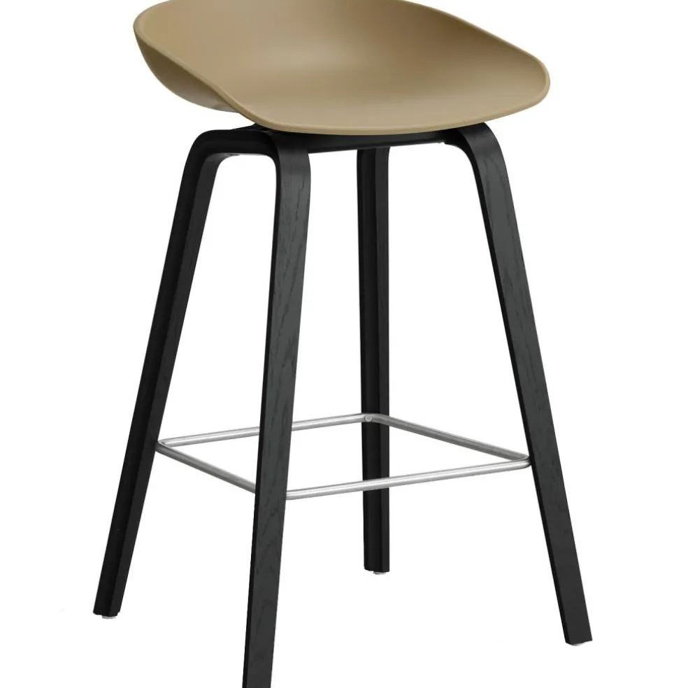 AAS 32 2.0 Barstol 65 cm, Svartlackad Ek / Clay
