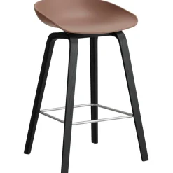AAS 32 2.0 Barstol 65 cm, Svartlackad Ek / Soft Brick