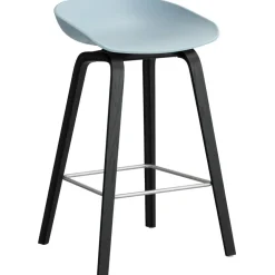 AAS 32 2.0 Barstol 65 cm, Svartlackad Ek / Slate Blue