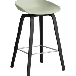AAS 32 2.0 Barstol 65 cm, Svartlackad Ek / Pastel Green