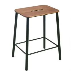 Adam Stool Pall 50 cm, Ek/Matt Svart