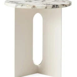 Androgyne Sidobord, Ivory / Viola Marmor