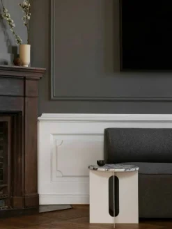 Androgyne Sidobord, Ivory / Viola Marmor