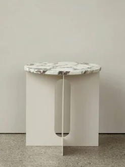 Androgyne Sidobord, Ivory / Viola Marmor
