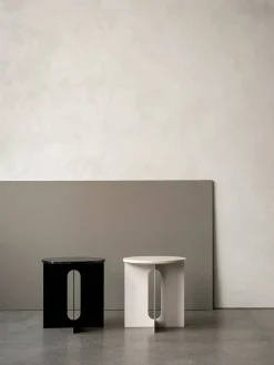 Androgyne Sidobord, Ivory / Vit Marmor