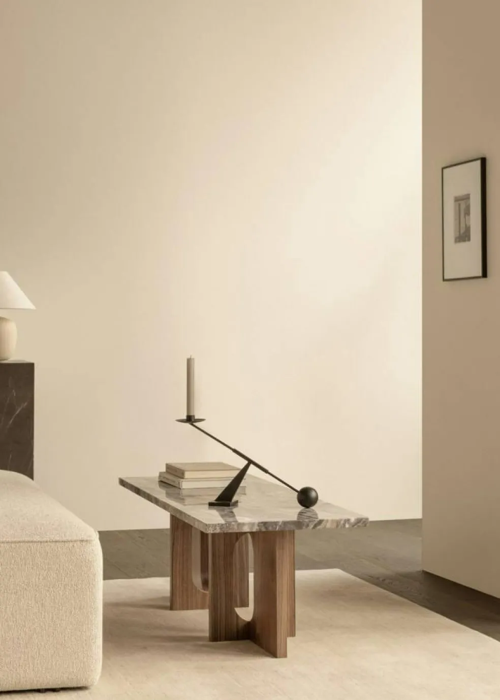 Androgyne Soffbord, Naturlig Ek / Grey Galaxy
