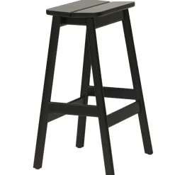 Angle Barpall 65 cm, Svartbetsad Bok