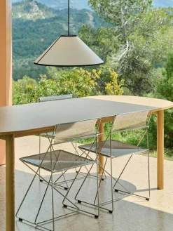 Annex Bord Oval 95x240 cm, Aluminium / Lackad Ek