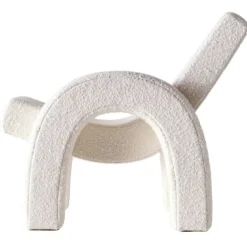 Arco Loungefåtölj, Bouclé Vit