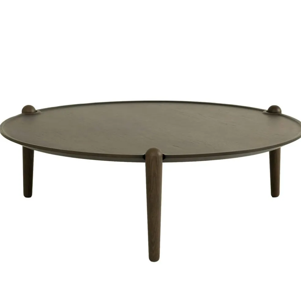Aria Bord Ø90 cm H30 cm, Mörk Ek