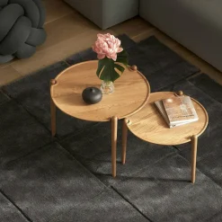 Aria Soffbord Ø60 Högt, Ek