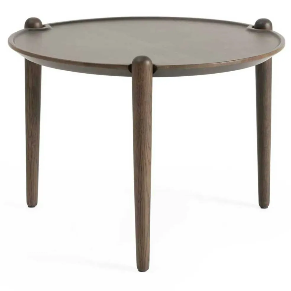Aria Soffbord Ø50 Låg, Mörk Ek