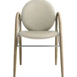 Arkade Karmstol, Vitoljad Ek / Läder Oyster