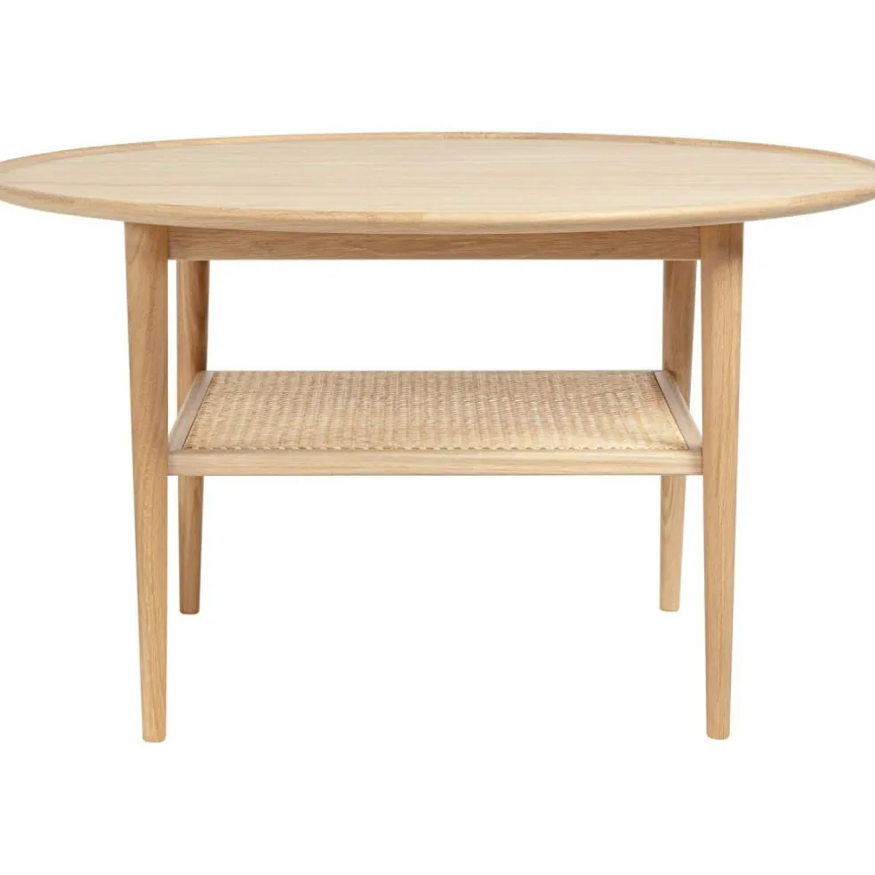 Athene Soffbord 90 cm, Vitoljad Ek / Rotting