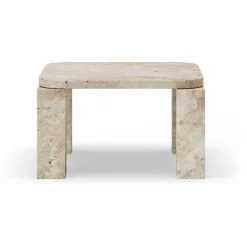 Atlas Soffbord 82x82 cm, Unfilled Travertine