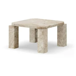 Atlas Soffbord 60x60 cm, Unfilled Travertine