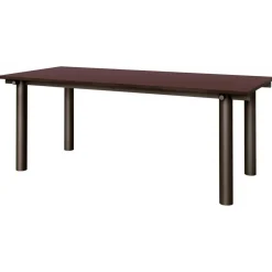 Atura Matbord 90x200 cm, Dark Chocolate / Vinröd