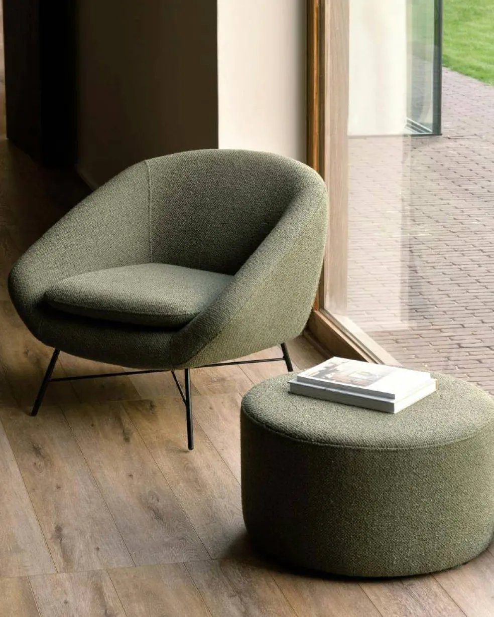 Barrow Sittpuff Pine Green, Ø60 cm