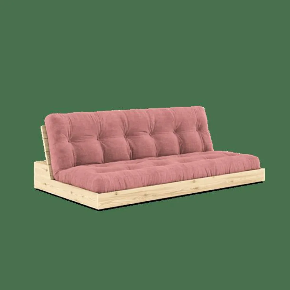 Bas Bäddsoffa Med 5-Lagers Madrass Transparent/Rosa