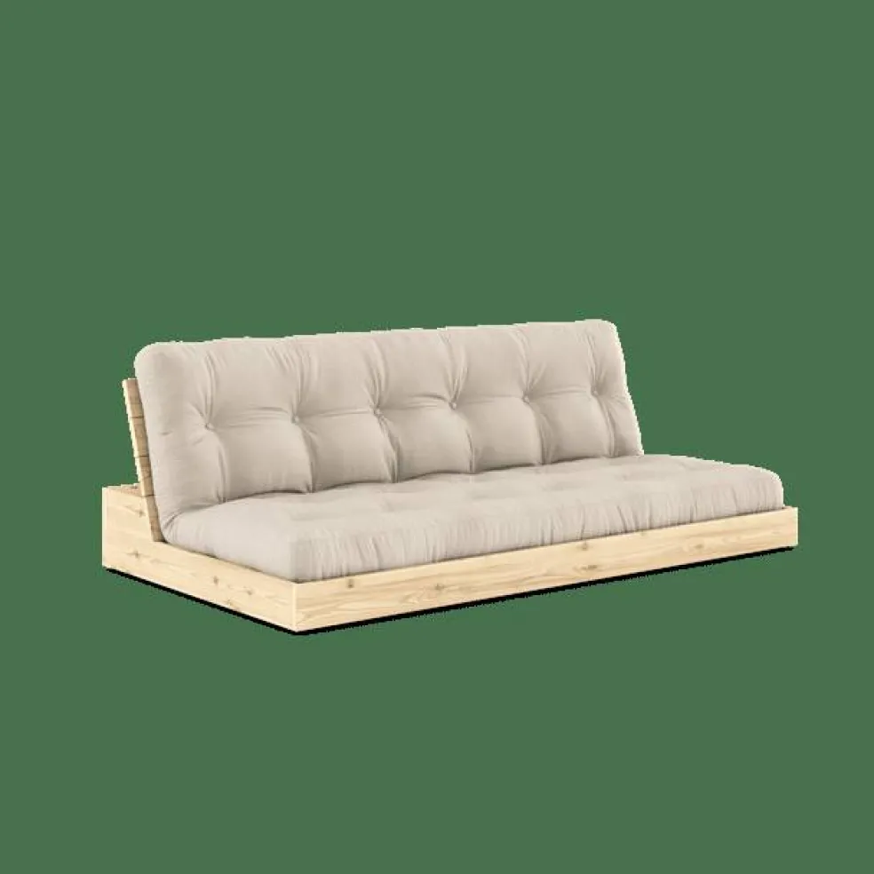 Bas Bäddsoffa Med 5-Lagers Madrass Transparent/Beige