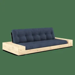Bas Med Sidobox och 5-Lagers Madrass Svart Natt/marinblå