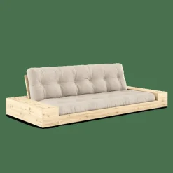 Bas Med Sidobox och 5-Lagers Madrass Transparent/Beige