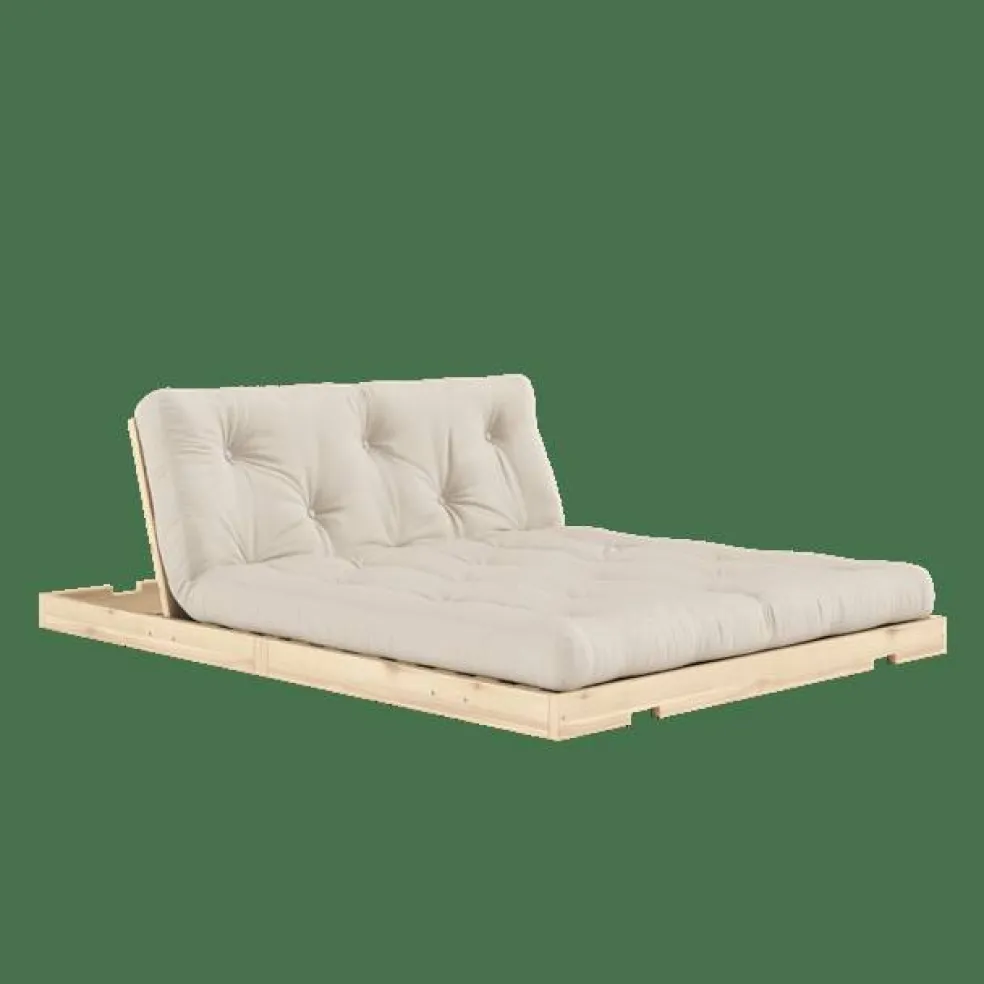 Bäddsoffa Med Madrass 140x200 Beige/Raw