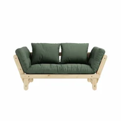 Beat Soffa Med Madrass, Lackerad / Oliv