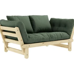 Beat Soffa Med Madrass, Lackerad / Oliv