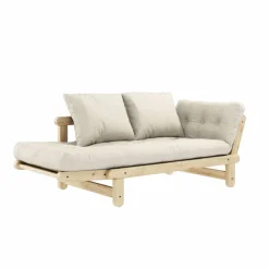 Beat Soffa Med Madrass, Lackerad / Linen