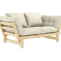Beat Soffa Med Madrass, Lackerad / Linen