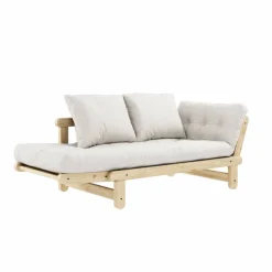 Beat Soffa Med Madrass, Lackerad / Natur
