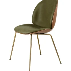 Beetle 3D Veneer Stol Valnöt/Mässing, Soft Leather Army