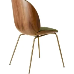 Beetle 3D Veneer Stol Valnöt/Mässing, Soft Leather Army
